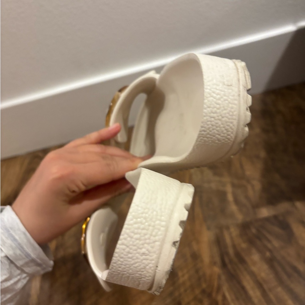 Birkenstock Madrid Big Buckle EVA sandals in the color eggshell. - Picture 7 of 8